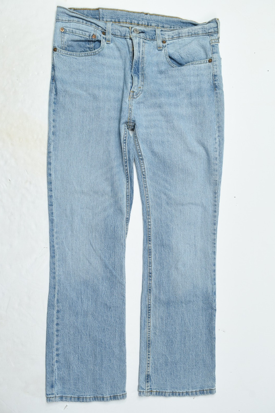 Levis 527 Boot Cut Jeans Mens 34x30 Blue Light Standard Fit 5-Pockets Cotton